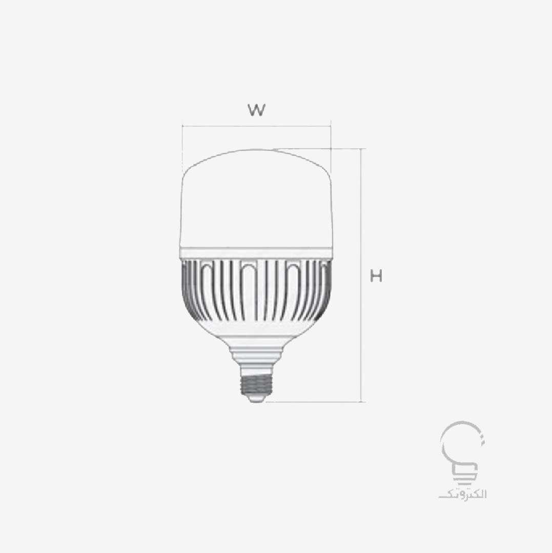لامپ LED استوانه ای های پاور 30 وات پارس شعاع توس (والا نور)