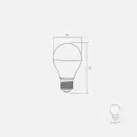 لامپ LED حبابی 9 وات رنگی پارس شعاع توس (والا نور)
